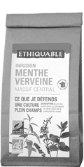 Infusion Menthe Verveine de France vrac équitable et bio