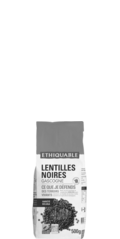 Lentilles noires France équitable et bio
