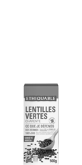 Lentilles vertes de Charente France équitable et bio
