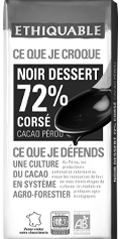 noir dessert 72% de cacao ethiquable bio équitable 