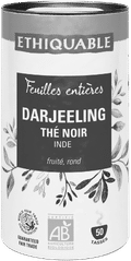 Thé noir darjeeling d'Inde en boite vrac équitable et bio