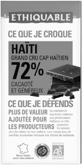 Chocolat noir 72% de cacao Haiti grand cru cap haitien
