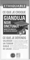 Chocolat noir Gianduja onctueux équitable et bio Chocolat noir Gianduja onctueux