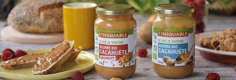 Beurre de cacahuètes bio crunchy issu du Commerce équitable