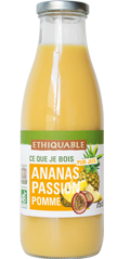 ananas passion pomme pur jus bio equitable ethiquable