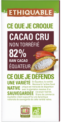 cacao cru 82% de cacao ethiquable