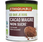 cacao maigre non sucré bio équitable ethiquable