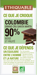 ethiquable chocolat bio equitable noir colombie 90