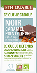chocolat noir caramel pointe de sel equitable bio ethiquable france