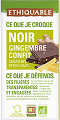 chocolat noir gingembre confit equitable bio ethiquable france