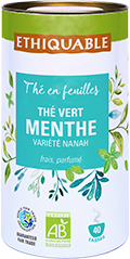 thé vrac en feuille vert menthe ethquable équitable bio