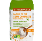Farine blé semi-complète T80 France équitable et bio