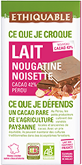 chocolat au lait nougatine noisette equitable bio ethiquable france