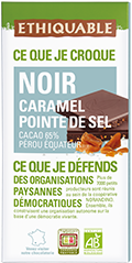 chocolat noir caramel pointe de sel equitable bio ethiquable france