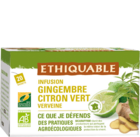 Infusion Gingembre Citron vert de France équitable et bio