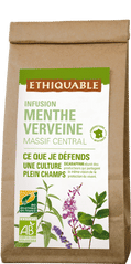 Infusion Menthe Verveine de France vrac équitable et bio