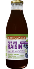 Pur jus raisin France équitable bio
