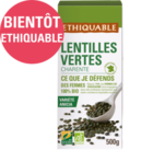 Lentilles vertes charente ethiquable équitable bio france 