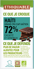 chocolat noir haïti 72% bio equitable ethiquable