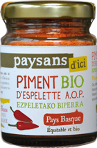 Piment d'espelette AOP commerce équitable bio - Paysans d'ici