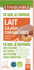 Chocolat au lait cajou caramelisee
