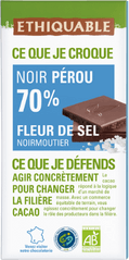 Chocolat noir fleur de sel 70% de cacao
