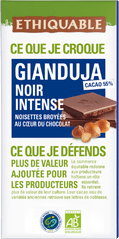 Chocolat noir Gianduja intense