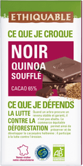 Chocolat noir quinoa souffle 65% de cacao