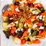 Salade de petit épeautre et légumes grillés