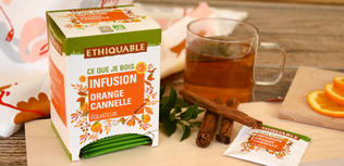 Infusion orange cannelle bio et équitable