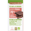 chocolat noir 70% pérou café arabica equitable bio ethiquable franceo