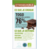 Chocolat noir 76% de cacao Togo grand cru Akebou