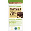 Chocolat noir 78% de cacao Guatemala grand cru Alta Verapaz