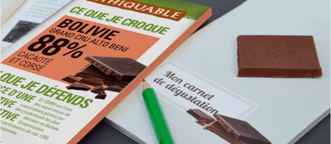 carnet de dégustation chocolat Ethiquable