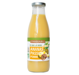 ananas passion pomme pur jus bio equitable ethiquable