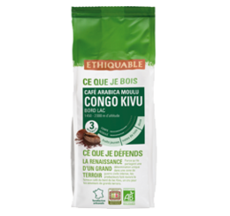 arabica café moulu 250g congo kivu ethiquable bio equitable