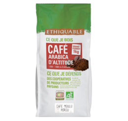 café arabica Pérou moulu 1kg ethiquable bio commerce équitablef