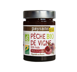 confiture paysans d'ici peche de vigne bio equitable 