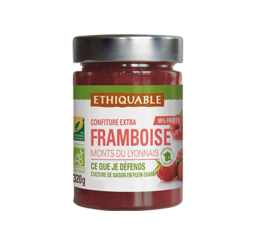 confiture framboise ethiquable bio equitable france monts du lyonnais