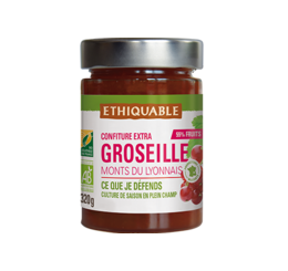 confiture groseille ethiquable bio equitable france monts du lyonnais