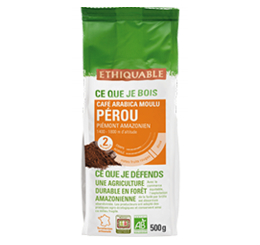 arabica café moulu 250g Pérou ethiquable bio equitable