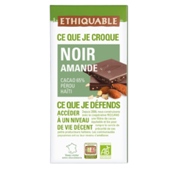 chocolat noir amande equitable bio ethiquable france