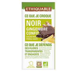chocolat noir gingembre confit equitable bio ethiquable france