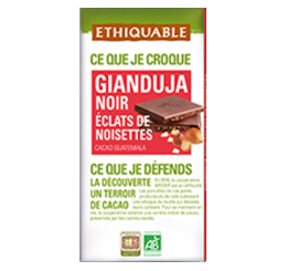 ethiquable gianduja noir noisette bio equitable