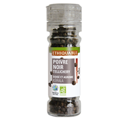 Poivre noir tellichery bio equitable kerala ethiquable