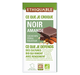 chocolat noir amande ethiquable équitable biologique