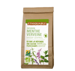 Infusion Menthe Verveine de France vrac équitable et bio