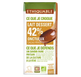 lait dessert 42% ethiquable equitable et bio