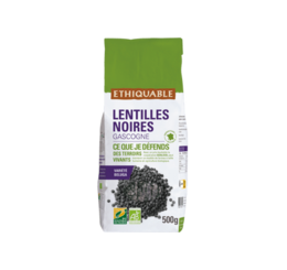 Lentilles noires France équitable et bio