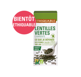 Lentilles vertes charente ethiquable équitable bio france 